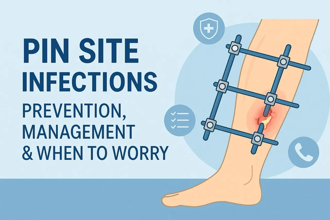 PIN SITE INFECTIONS PREVENTION, MANAGEMENT & WHEN TO WORRY
