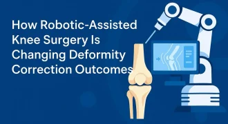 give me feature image for blog in landscape orientation - How Robotic-Assisted Knee Surgery Is Changing Deformity Correction Outcomes