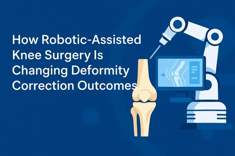 give me feature image for blog in landscape orientation - How Robotic-Assisted Knee Surgery Is Changing Deformity Correction Outcomes