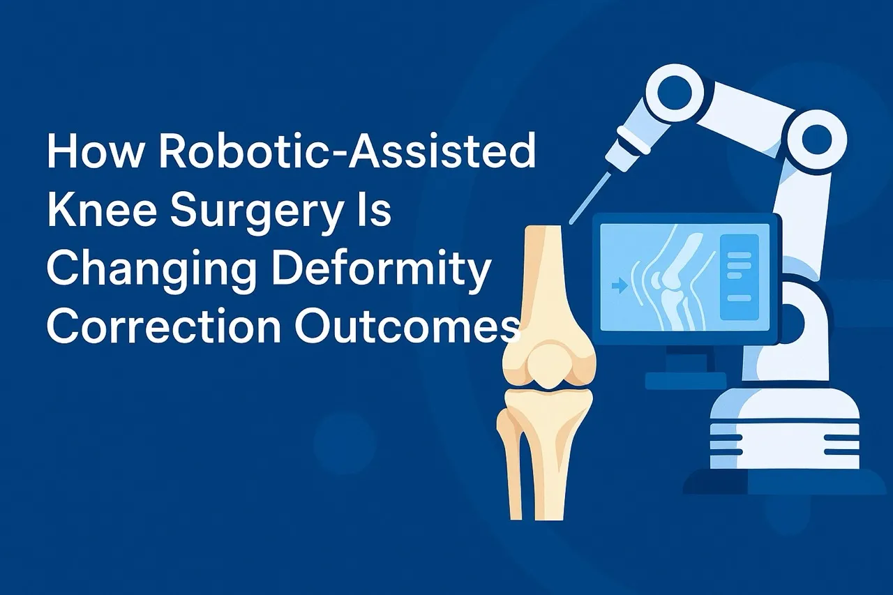 give me feature image for blog in landscape orientation - How Robotic-Assisted Knee Surgery Is Changing Deformity Correction Outcomes