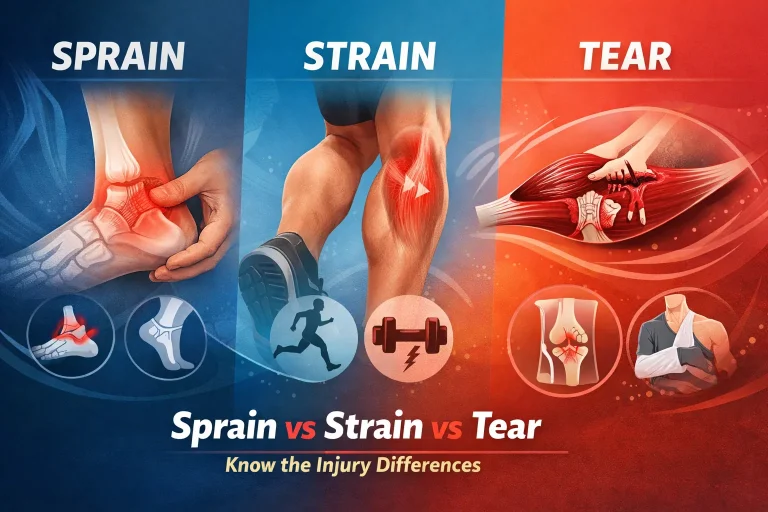 Sprain vs Strain vs Tear